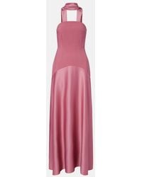 Solace London - Mae Satin-Paneled Bustier Gown - Lyst