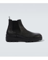 Prada - Chelsea Leather Ankle Boots - Lyst