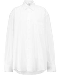 Vetements Oversized Cotton Poplin Shirt - White
