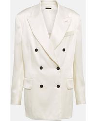 Tom Ford - Double-breasted Satin Blazer - Lyst