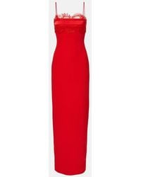 David Koma - Robe Aus Cady Mit Spitze - Lyst