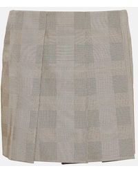 Sportmax - Checked Pleated Miniskirt - Lyst