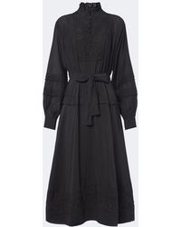 Polo Ralph Lauren - Embroidered Ruffled Midi Dress - Lyst