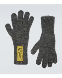 Raf Simons Handschuhe aus einem Mohairgemisch - Grau