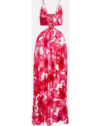 Alexandra Miro - Colette Floral Cutout Maxi Dress - Lyst