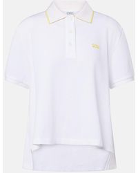 Loewe - Double L Cotton Pique Polo Shirt - Lyst