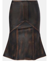 ShuShu/Tong - Leather Midi Skirt - Lyst