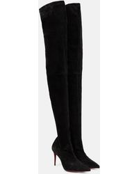 Christian Louboutin - Kate 85mm Suede Over-the-knee Boots - Lyst