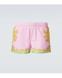 Versace - Printed Swim Trunks - Lyst