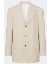 Bottega Veneta - Striped Wool And Cotton Blazer - Lyst