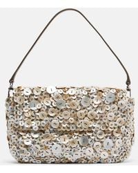 STAUD - Timmy Button-Embellished Shoulder Bag - Lyst
