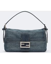 Fendi - Baguette 26424 Small Denim Shoulder Bag - Lyst
