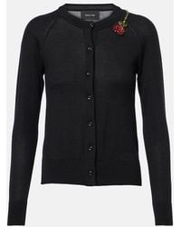 Simone Rocha - Embellished Wool And Silk Cardigan - Lyst