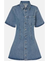 Ami Paris - Ami De Cour Denim Shirt Dress - Lyst