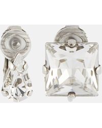 Saint Laurent - Crystal-embellished Drop Earrings - Lyst