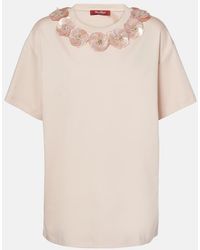 Max Mara - Gennaio Embellished Jersey Top - Lyst