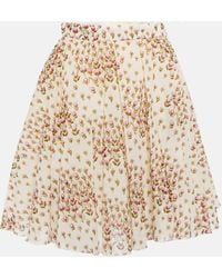 Giambattista Valli - Mini-jupe en coton a fleurs - Lyst
