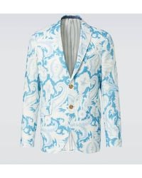 Etro - Printed Single-Breasted Cotton Blazer - Lyst