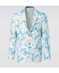 Etro - Printed Single-Breasted Cotton Blazer - Lyst