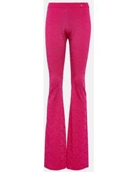 Versace - Pantalones acampanados con motivo La Greca - Lyst