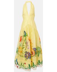 ALÉMAIS - Dahlia Floral Linen-Blend Maxi Dress - Lyst