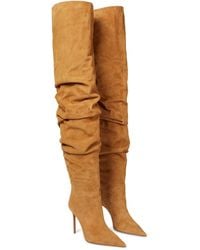 AMINA MUADDI Jahleel Suede Over-the-knee Boots - Brown