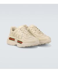 Gucci - Rhyton Logo Leather Sneaker - Lyst