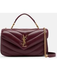 Saint Laurent - Loulou Medium Leather Top-Handle Bag - Lyst