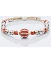 Isabel Marant - Janis Beaded Metal And Leather Bracelet - Lyst