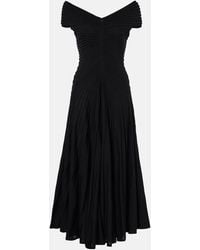 Alaïa - Wool Midi Dress - Lyst