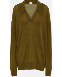 Khaite - Elsia Oversized Cashmere Polo Sweater - Lyst