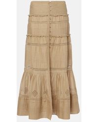 Isabel Marant - Minirock Dusta Aus Baumwolle Mit Spitze - Lyst