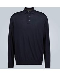 Loro Piana - Ml Long-Sleeved Wool Polo Shirt - Lyst