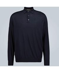 Loro Piana - Ml Long-sleeved Wool Polo Shirt - Lyst