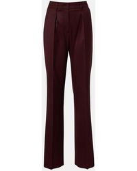 Max Mara - Pleated High-Rise Virgin Wool Straight Pants - Lyst