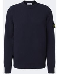 Stone Island - Compass Badge Wool-Blend Sweater - Lyst