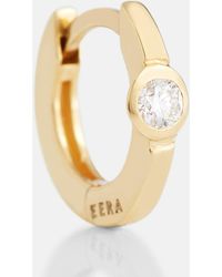 Eera Mini 18kt Yellow Gold Single Earring With Diamond - Metallic
