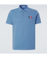 Moncler - Polo De Pique De Algodon Con Logo - Lyst