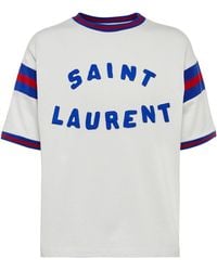 Saint Laurent Gestreiftes T-Shirt aus Jersey - Mehrfarbig