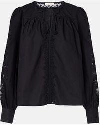 Ulla Johnson - Kady Lace-Trimmed Cotton Blouse - Lyst
