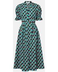 Diane von Furstenberg - Bedrucktes Midikleid Erica Aus Baumwolle - Lyst