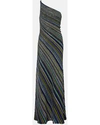 Missoni - Sequined One-Shoulder Lame Maxi Dress - Lyst