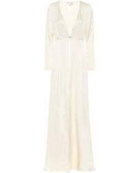 Temperley London Abrigo nupcial Julianna de satén - Blanco