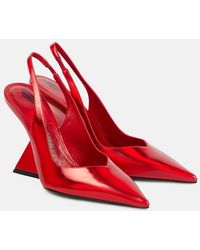 The Attico - Cheope Leather Slingback Pumps - Lyst