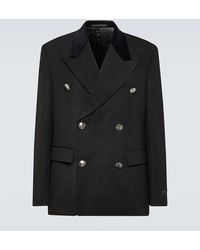 Prada - Double-Breasted Virgin Wool Suit Jacket - Lyst
