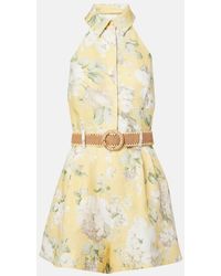 Zimmermann - Combi-Short Acacia En Lin A Fleurs - Lyst