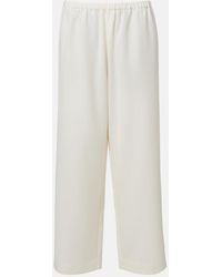 Rohe - Wool-Blend Cropped Wide-Leg Pants - Lyst