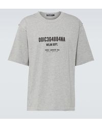 Dolce & Gabbana - Bedrucktes T-Shirt aus Baumwolle - Lyst