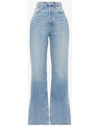 RE/DONE - Jeans A Vita Alta E Gamba Larga - Lyst
