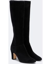 Manolo Blahnik - Pitana Suede Knee-High Boots - Lyst